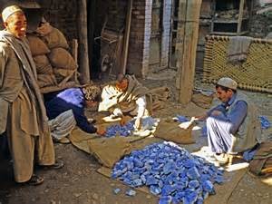 Lapis lazuli mining in Afghanistan